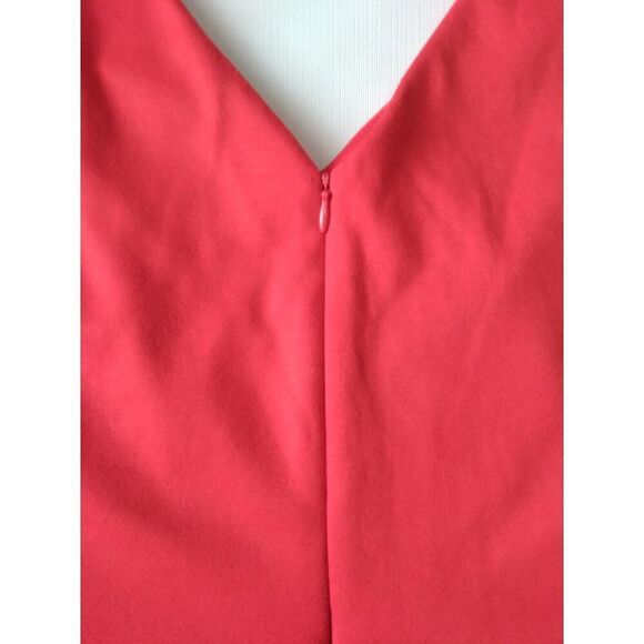 Premise Bright Red Sleeveless V-Neck Above Knee Length Sheath Dress Women's 8 - Picture 11 of 12
